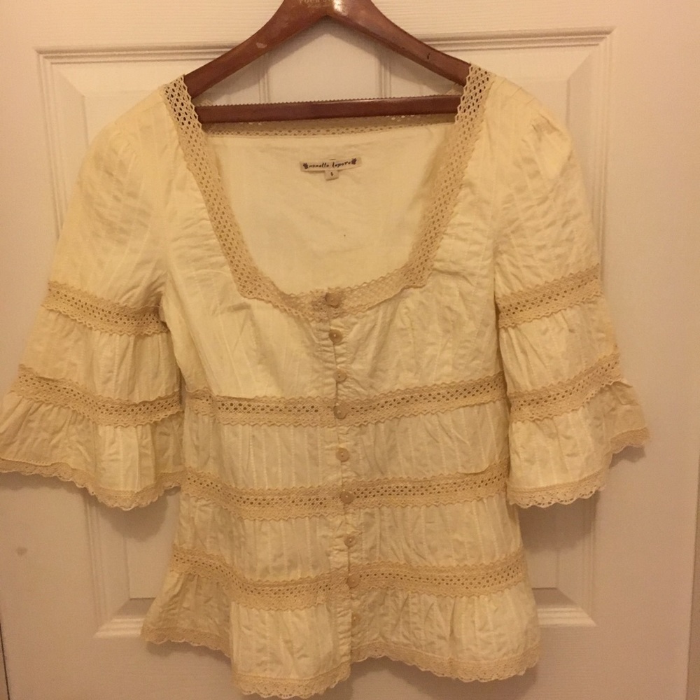 Nanette Lepore | bell sleeve, tiered blouse - Picture 5 of 5